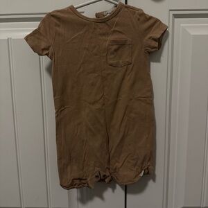 Mikes the label 
 Short-Sleeve One-Piece Romper in Brown